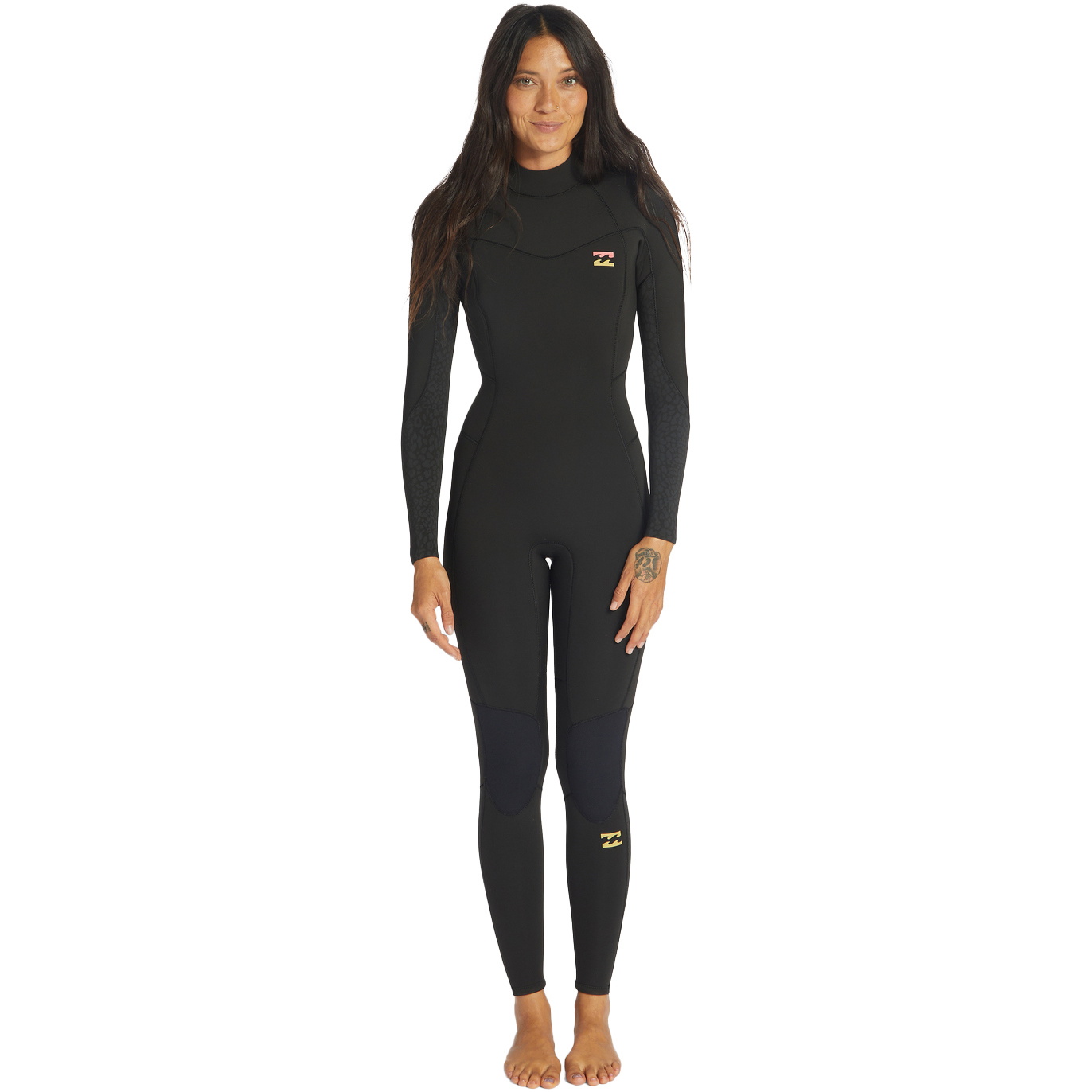 2025 Billabong Womens Synergy 5/4mm Back Zip Wetsuit ABJW100134 - Wild Black